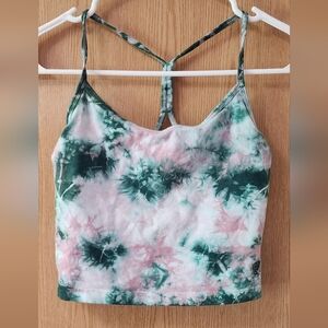 PINK Victoria's Secret Green and Pink Camisole